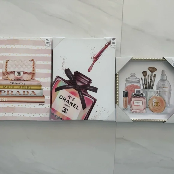 Designer Fashion Wall Art - set of 3 - Picture 1 of 7